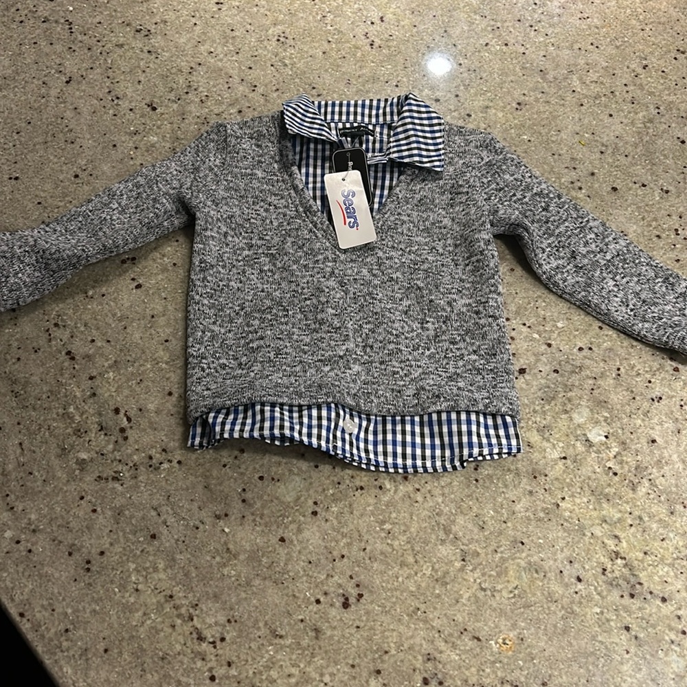 Boys Robert Allan Sweater Dress shirt Combo Sz 18mth NWT
